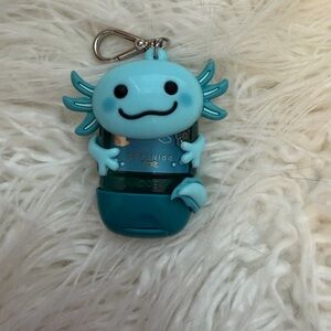 Cute Blue Axolotl Keychain bag charm pocketbac with sanitizer Disney princess